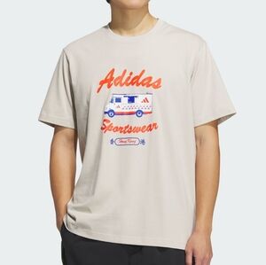 Adidas Sportswear Beige Hong Kong Logo Graphic T-Shirt